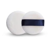 Nvzi Lot de 2 houppettes japonaises de luxe en velours - 6 cm - Applicateur de poudre corporelle pour poudre minérale libre, poudre corporelle, cosmétique, fond de teint, éponges