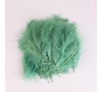 Nvzi Lot de 200 plumes pelucheuses de 10 à 15 cm pour travaux manuels, décoration de fête de mariage - Vert A