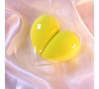 Nvzi Lot de 4 éponges de beauté pour maquillage liquide et crème, couverture à construire, éponge de fond de teint pour base naturelle, mousse sans latex avec boîte de rangement, jaune A31