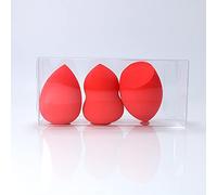 Nvzi Lot de 6 éponges de beauté pour maquillage liquide et crème, couverture à construire, éponge de fond de teint pour base naturelle, mousse sans latex, rouge A45