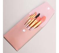 Nvzi Lot de 8 pinceaux de maquillage synthétiques de qualité supérieure pour fond de teint, poudre, anti-cernes, fards à paupières, pinceaux de maquillage rose pâle avec sac de rangement rose