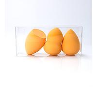 Nvzi Lot de 9 éponges de beauté pour maquillage liquide et crème, couverture à construire, éponge de fond de teint pour base naturelle, mousse sans latex, orange A40