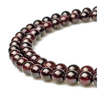 Nvzi Perles de Pierre Naturelle Grenat Perles rondes en vrac pour la fabrication de bijoux DIY Bracelet Collier (4 mm)
