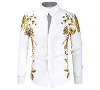 NW Chemise de luxe pour homme - Coupe ajustée - Manches longues, Blanc 0, XL