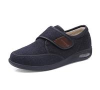 Nwarmsouth Réglable Magic Tape Orthopédique Pantoufles,Chaussures de pied lâches pour les personnes âgées, chaussures de pied diabétique réglables-39_black,Gonflés Arthrite Oedème Swollen Pantoufle