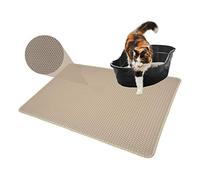 Nwayd Tapis de Litière pour Chat，Conception alvéolée en nid Matériau imperméable à l'urine Control Contrôle de Dispersion Facile à Nettoyer，Disponible en 12 Tailles et 10 Couleurs.beige-45 * 60cm