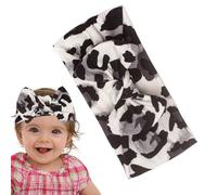 Nwborn Bandeau à cheveux pour enfants - Bandeau doux et large pour bébé fille, avec nœud extensible | Bandeau imprimé léopard, joli bandeau pour tout-petits à porter au quotidien et une séance photo