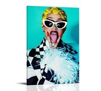 NWFWZP Cardi B Poster sur toile pour chambre à coucher avec cadre Motif maîtres de musique légendaires 40 x 60 cm