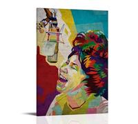 NWFWZP Poster sur toile Aretha Franklin : chanteurs légendaires et maîtres de la musique - Décoration murale pour chambre à coucher - 50 x 75 cm - Style cadre