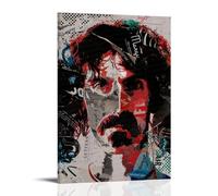 NWFWZP Poster sur toile de Frank Zappa : chanteurs légendaires, maîtres de la musique, décoration murale pour chambre à coucher, 20 x 30 cm, style cadre