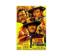 NWGACS Clint Eastwood Poster sur toile du film The Good The Bad And The Ugly - Décoration pour chambre à coucher, bureau, chambre - Cadeau sans cadre - 40 x 60 cm