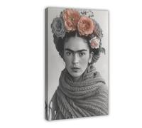 NWGACS Frida Kahlo Art 5 Poster sur toile pour décoration murale de salon, chambre à coucher, style cadre, 50 x 75 cm