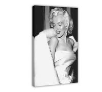 NWGACS Poster sur toile de l'actrice Marilyn Monroe 1 - Décoration murale pour salon, chambre à coucher - Style cadre - 40 x 60 cm