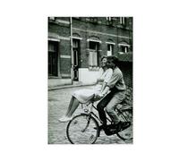 NWGACS Robert Doisneau Art 1 affiche sur toile pour décoration murale de salon, chambre à coucher, style sans cadre, 40 x 60 cm