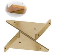 NWHJ Lot de 2 Équerre étagère Murale, équerres en Fer métalliques flottantes de 8 cm - 23 cm Profondeur, Blind Supports Etagères, Bricolage Quincaillerie, Fort et ne tombera Pas