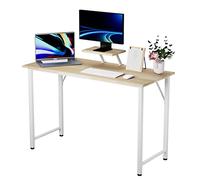 nwixbqoqn Bureau d'ordinateur Informatique 100x50x75cm, Table de Bureau avec Support d'écran, Bureau d'Écriture, Cadre en Métal pour Travailler Etudier Jouer Chambre Domicile, Bois, Jaune