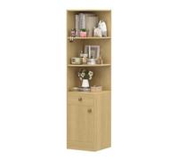 nwixbqoqn Etagere d’Angle 6 Niveaux avec Tiroir, 1 Armoire avec Porte, 38x38x161cm, Couleur Chêne