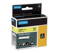 NWL Ruban d'écriture Dymo W.12mm/L.3,5m nylon flexible noir sur jaune Quantité:5