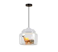 NWLAMP Luminaire Lampe Suspendue en Verre Animale Créative D'enfants, Lampe de Plafond Décorative, Suspension Luminaire de Bande Dessinée, Lustre Plafonnier Pour Filles Garçons Chambre D'enfants