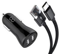 NWNK13 Chargeur de voiture rapide pour Google Pixel 7 / 7A / 6A / 6/6 Pro / 8 / 8Pro / 8a Chargeur de voiture 2 ports USB Adaptateur de charge rapide 4,8 A avec câble USB de type C 1 m pour Pixel 7Pro