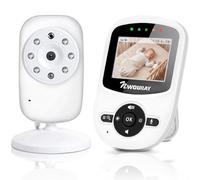 NWOUIIAY Babyphone Vidéo sans Wi-FI ni App 2,4" LCD Vision Nocturne VOX | Caméra Bébé Surveillance 2,4 GHz Communication Bidirectionnelle Zoom 2x Capteur de Température 4 Berceuses