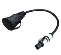 NWP Adaptateur PowerCON NAC3FXXB vers raccord Schuko - 3 x 1,5 mm² - 0,5 m - Gris