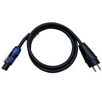 NWP Câble d'alimentation PowerCON Bleu vers fiche Schuko 230 V - 3 x 2,5 mm² - Câble en Caoutchouc - NAC3FXXA-W-L Power-in (Bleu)