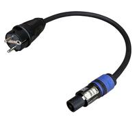 NWP Câble d'alimentation PowerCON Bleu vers fiche Schuko 230 V - 3 x 2,5 mm² - Câble en Caoutchouc - NAC3FXXA-W-S Power-in (Bleu)