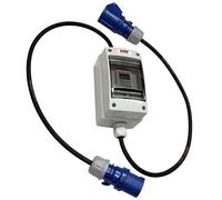 NWP Compteur de Camping Mobile 16A 230V CEE - Numérique Multifonctionnel Calibré MID avec Réinitialisation IP44, Compteur d'énergie 16A pour Appareils et Machines