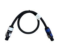 NWP PowerCON Câble Power Link 0,75 m gris vers powerCON bleu - Power Out vers Power-In - 3 x 2,5 mm² - Câble en caoutchouc - NAC3FXXB / NAC3FXXA