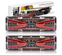 NWpangu 2PCS Feu de Arriere Remorque LED, 24V 56-LED Feux Arrière de Remorque Multifonctionnel pour Camion Van Remorque RV Caravane Tracteur.