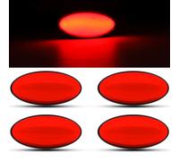 NWpangu 4PCS Feux Latéraux de LED pour Remorque, 12V 24V LED Arrière Avant Feu de Position pour Camion Caravane Camping Car Van Tracteu (Rouge)