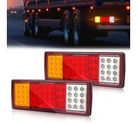 NWpangu Feux arrière de remorque à LED 12V 24V Multifonctions 48LED Feu arrière de camion Feu de stop Feu de recul Feu de recul pour remorque Van Camper Truck, 2 pièces