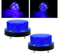 NWpangu Gyrophare LED Bleu Stroboscopique Signalement d'avertissement Lumières Flash Strobe Beacons Pour Camion Remorque Voiture Van, 2PCS