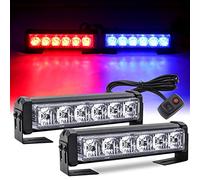 NWpangu LED Stroboscopique d' Urgence Avertissement Lumière Barre 12V 24V avec Bouton Interrupteur, Lumière Clignotant Universal pour Voiture Camion Police Ambulance Moto