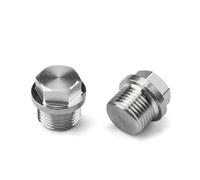 NWPNLXEA 1/8" 1/4" 3/8" 1/2" 3/4" 1" Metric Male Thread 304 316 Stainless Steel Flange Hex Head End Cap Pipe Fitting(316Stainless Steel,M10x1)