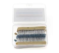 NWPNLXEA 1000Pcs /Box 50 Values 1/4W 1Ω~10MΩ Metal Film Resistor Resistance Assortment Kit Set 1%