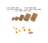 NWPNLXEA 10PCS 0.1UF 1uf 2.2UF 4.7UF 10UF 22UF 33UF 47UF 100UF 220uF 330UF 470UF 6V 10V 16V 25V 35V 50V A B C D Case Tantalum Capacitor (D 16V 150uF 157)