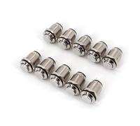NWPNLXEA 10Pcs 12mm Waterproof Metal 2Pin Momentary 1NO Raised SPST Push Button Switch