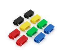 NWPNLXEA 10Pcs 4mm Female Socket Right Angle PCB Insulated Jack Connector (Mixed Colors)