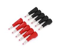 NWPNLXEA 10Pcs 4mm Male Retractable Tube Stackable Plug Wire Solder Connector (10Pcs 5Red 5Black)