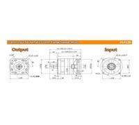 NWPNLXEA 110mm 130mm Flange Planetary Gearbox Reducer 19mm 22mm 24mm Input Reducer Step-Down Gearbox for 1KW-3KW Servo Electronic Starter (for Nema 42 Stepper,Ratio 40 to1)