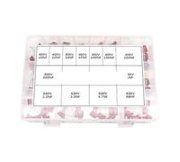 NWPNLXEA 150pcs CBB Polypropylene Film Capacitor Kit 10NF - 68NF 400V 630V Capacitance Assortment Set 22NF 47NF 100NF 220NF 470NF 560NF