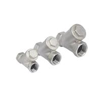 NWPNLXEA 1PC 1-1/4" BSP Female 304 Stainless Steel Inline Y Filter Strainer 1.6 MPA -20 to 230 Degree C
