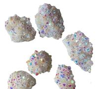 NWPNLXEA 1pc 100-140g Crystal White Cluster Electroplated Angel Aura Quartz Stone
