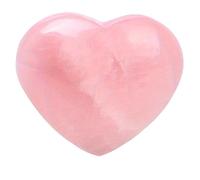 NWPNLXEA 1pc 300-400g Rose Quartz Puffy Heart Shaped Palm Stone Love Pocket Crystal Gemstone