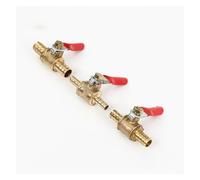 NWPNLXEA 1pc 4mm 5mm 6mm 8mm 10mm 12mm 14mm 16mm 19mm Hose Two Way Brass Pneumatic Shut Off Ball Valve Pipe Fitting Connector (4mm)