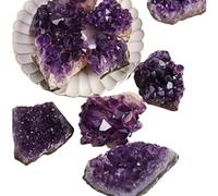 NWPNLXEA 1pc 85-100g Amethyst ore raw stone Purple Crystals Cluster Rock Quartz Point