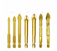 NWPNLXEA 1Pcs 1/4inch Hex Shank Twist Glass Bit Ceramic Drilling Drill Set 3 4 5 6 8 10 12mm Tile Concrete Cross Flat Hole Tile Tool(Type 3-8mm) NWPNLXEA