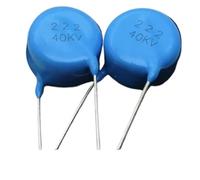 NWPNLXEA 1pcs 40KV 2.2NF 40KV Porcelain Dielectric 222 2200pF High-Voltage Porcelain Capacitor Blue